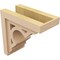 Ekena Millwork 6"W x 12"D x 12"H Classic Sheridan Rough Cedar Woodgrain TimberThane Corbel, Primed Tan CORUR06X12X12SHERCPR - alternate 3
